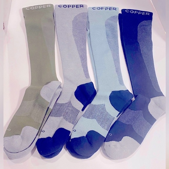 Tommie Copper Men’s 4 Pack Wide Over The Calf  Compression Socks Size L - Picture 1 of 4